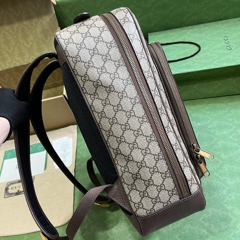 Gucci Ophidia Medium GG Backpack Beige/Ebony - 7