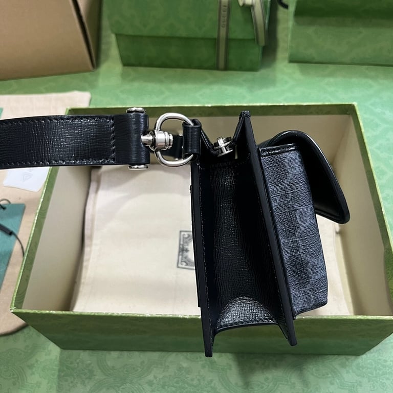 Gucci GG Supreme Belt Bag Black/Grey 746300 - 7