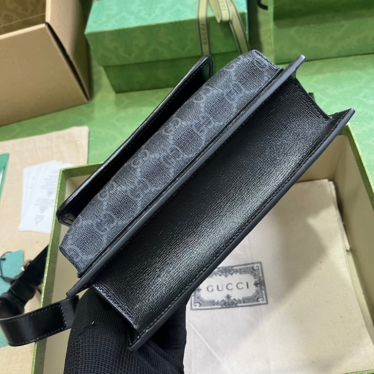 Gucci GG Supreme Belt Bag Black/Grey 746300 - 8