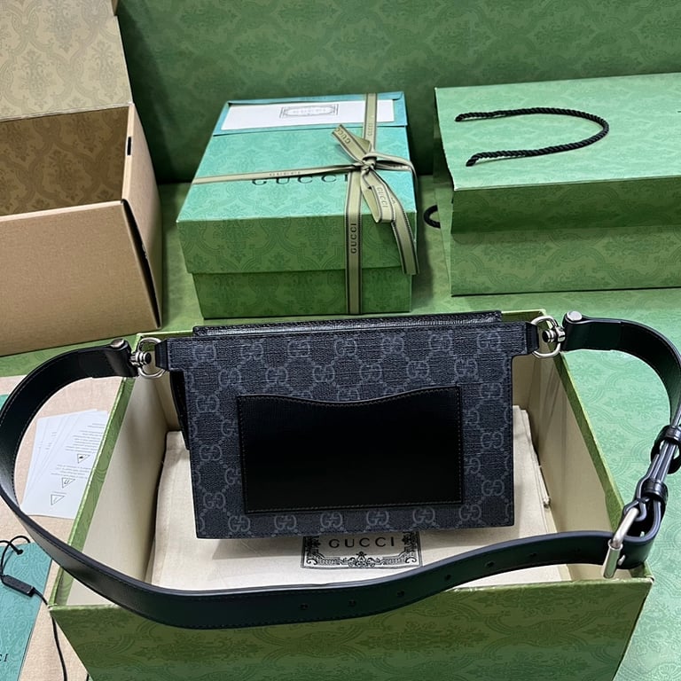Gucci GG Supreme Belt Bag Black/Grey 746300 - 9