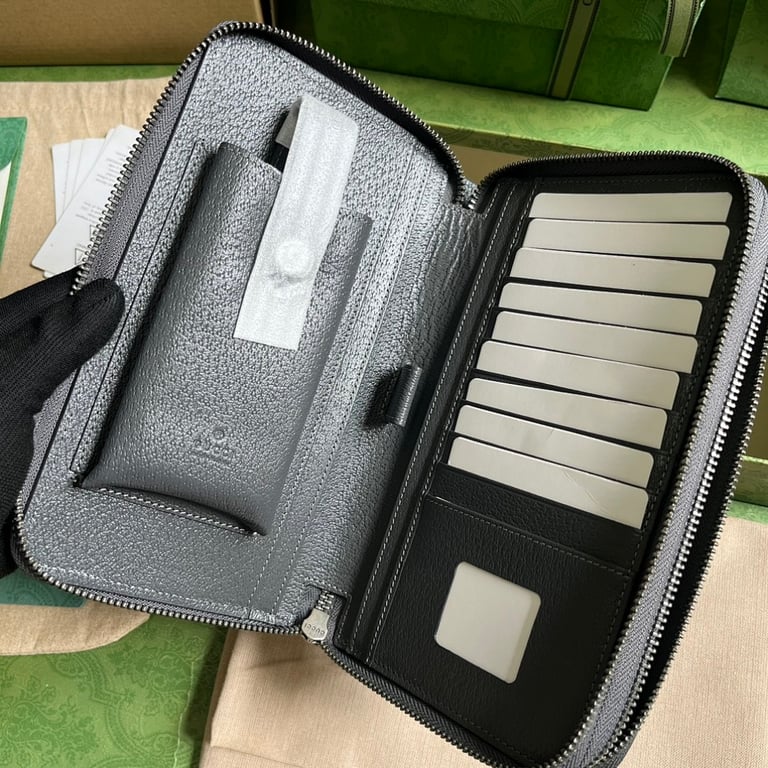 Gucci Ophidia GG Supreme Travel Wallet Grey - 5