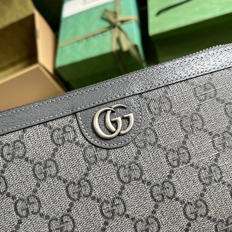 Gucci Ophidia GG Supreme Travel Wallet Grey - 6