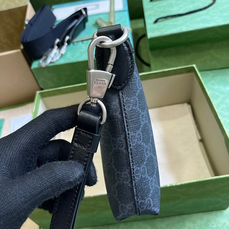 Gucci Interlocking G Messenger Bag Grey GG Supreme - 7