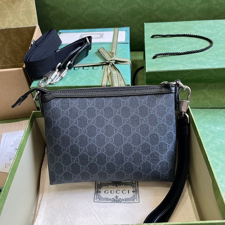 Gucci Interlocking G Messenger Bag Grey GG Supreme - 9