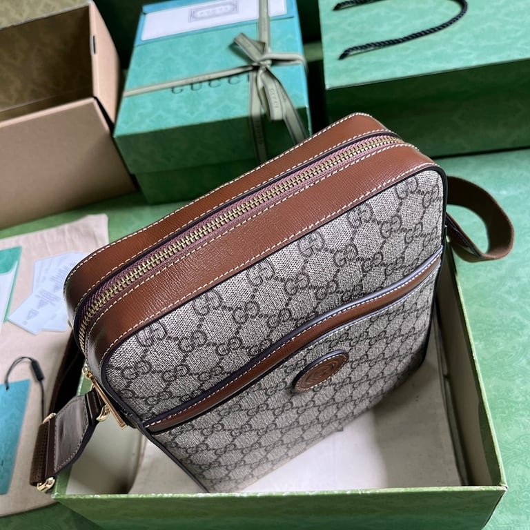 Gucci Interlocking G Small Messenger Bag Brown - 5
