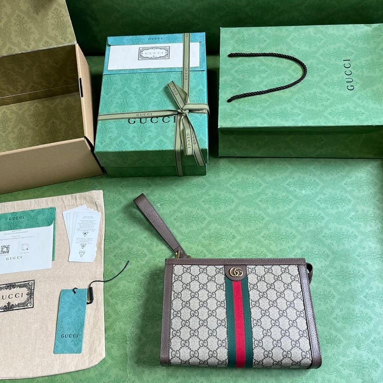 Gucci Ophidia GG Supreme Pouch Brown - 2
