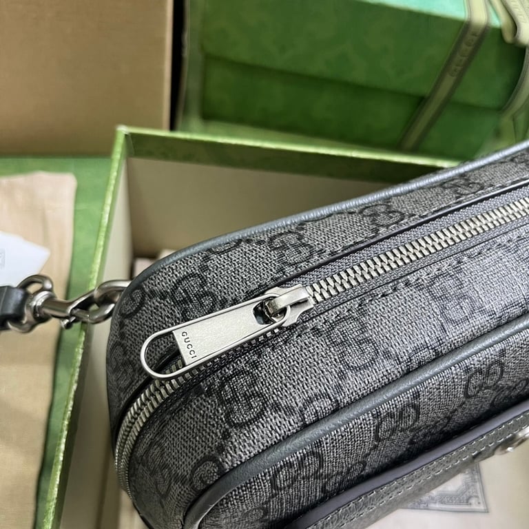 Gucci Ophidia GG Supreme Clutch Grey Black - 4