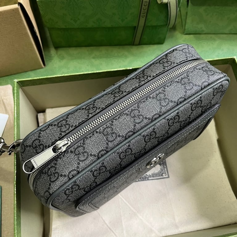 Gucci Ophidia GG Supreme Clutch Grey Black - 5