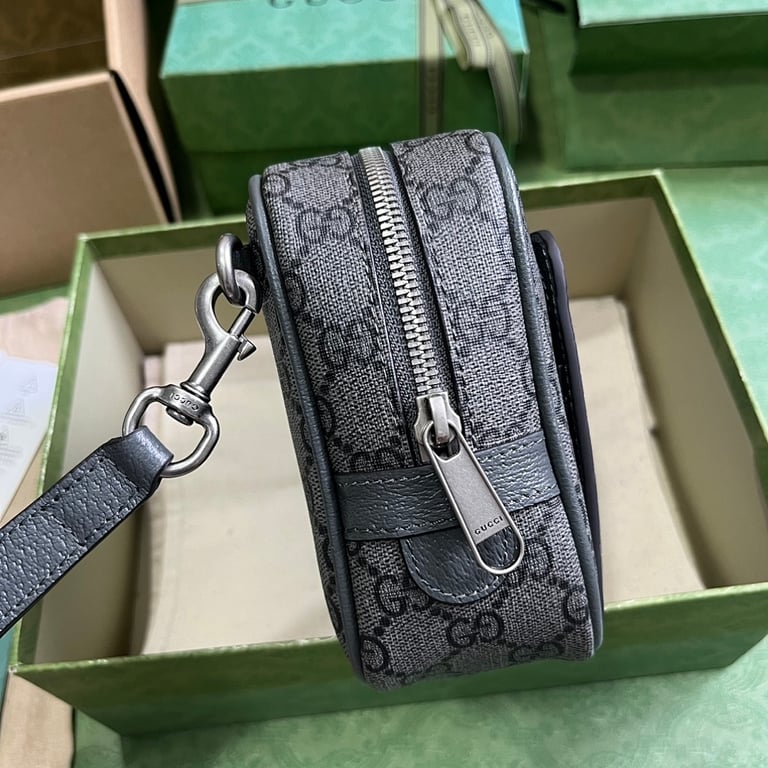 Gucci Ophidia GG Supreme Clutch Grey Black - 6