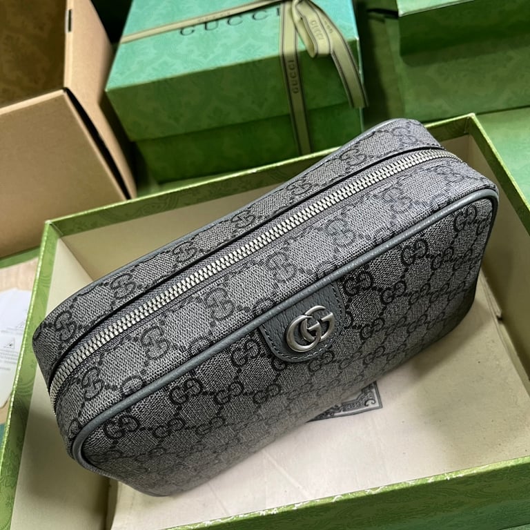 Gucci Ophidia GG Supreme Toiletry Bag Grey Black - 5