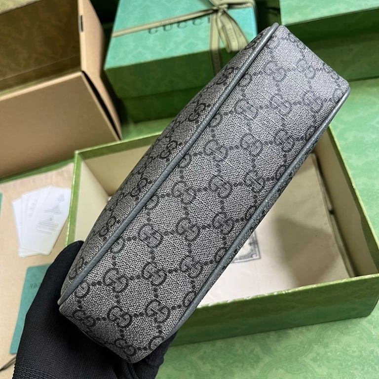 Gucci Ophidia GG Supreme Toiletry Bag Grey Black - 8