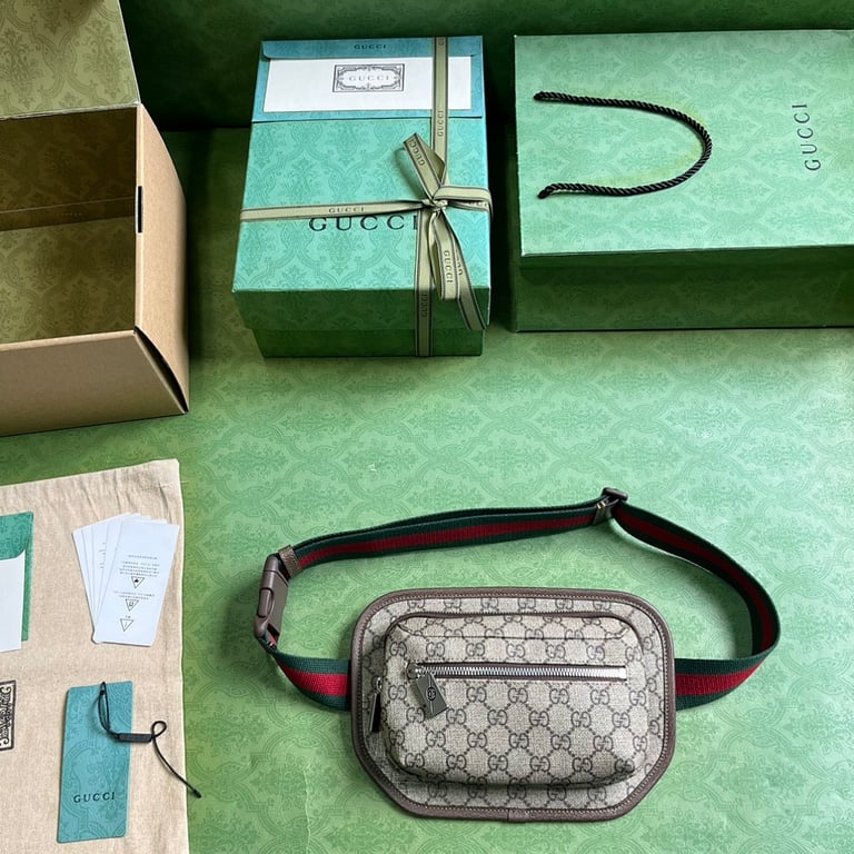 Gucci GG Supreme Belt Bag Beige Ebony 760217 - 2