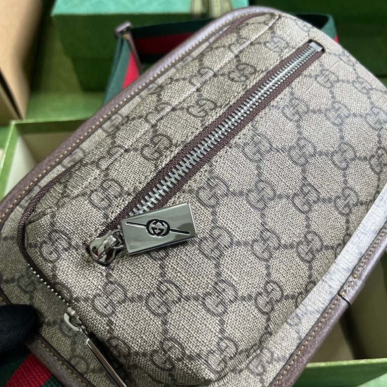 Gucci GG Supreme Belt Bag Beige Ebony 760217 - 6