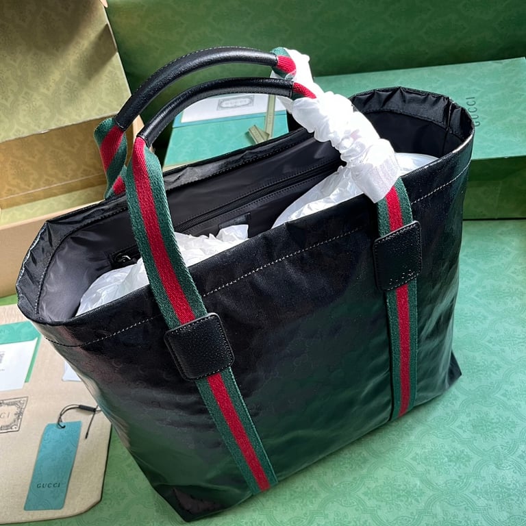 Gucci GG Crystal Canvas Medium Tote Black - 5