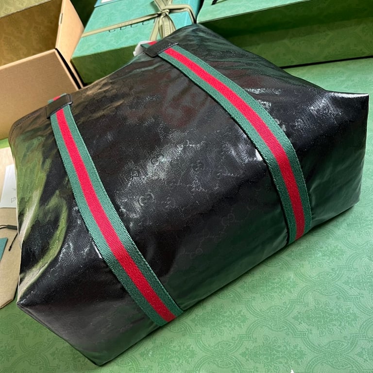 Gucci GG Crystal Canvas Medium Tote Black - 8
