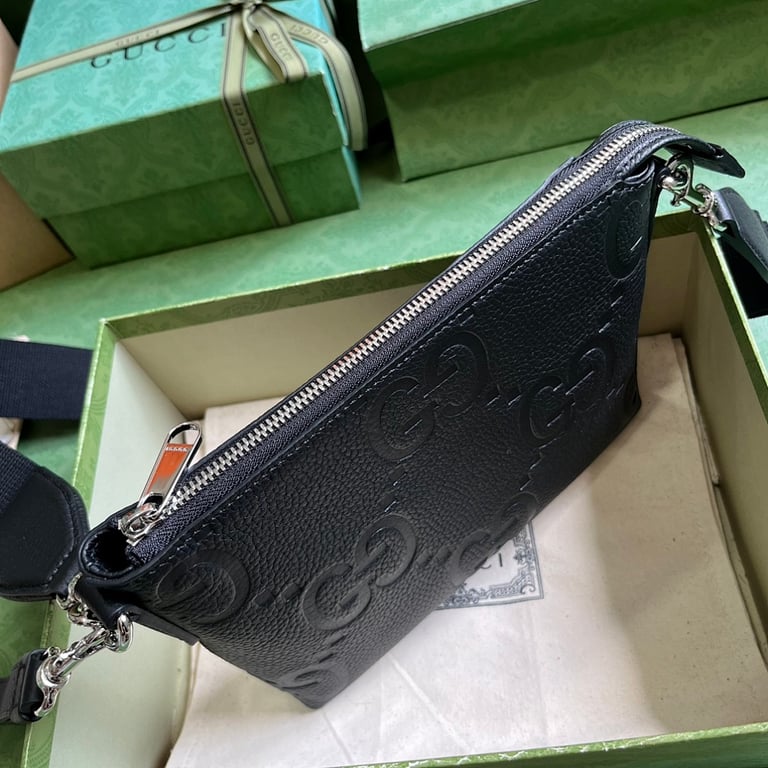 Gucci Jumbo GG Small Messenger Bag Black - 5