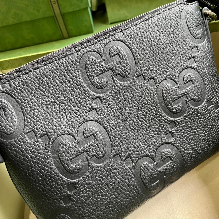 Gucci Jumbo GG Small Messenger Bag Black - 6