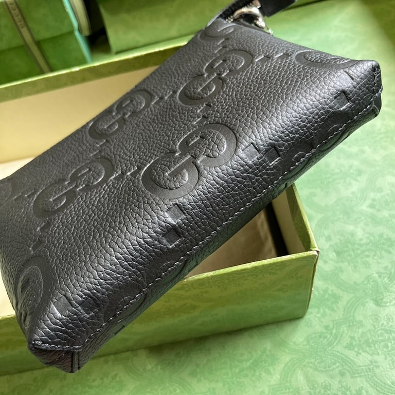 Gucci Jumbo GG Small Messenger Bag Black - 8