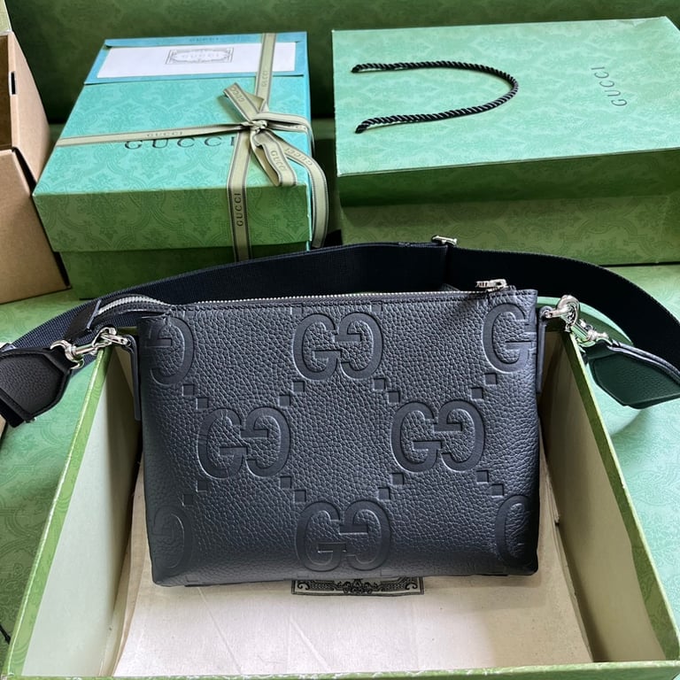 Gucci Jumbo GG Small Messenger Bag Black - 9