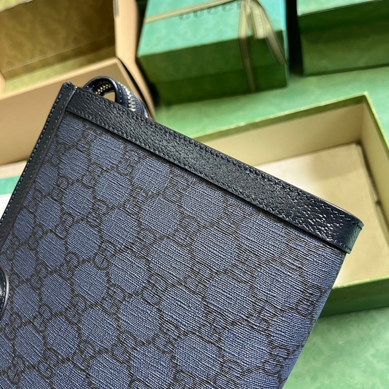 Gucci Ophidia GG Supreme Pouch Blue Grey - 4