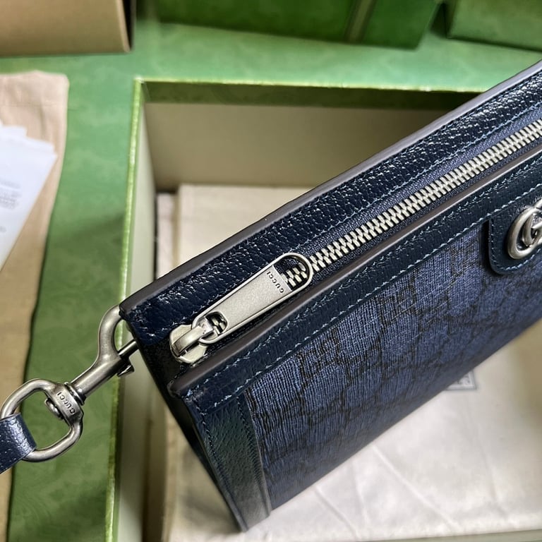 Gucci Ophidia GG Supreme Pouch Blue Grey - 5