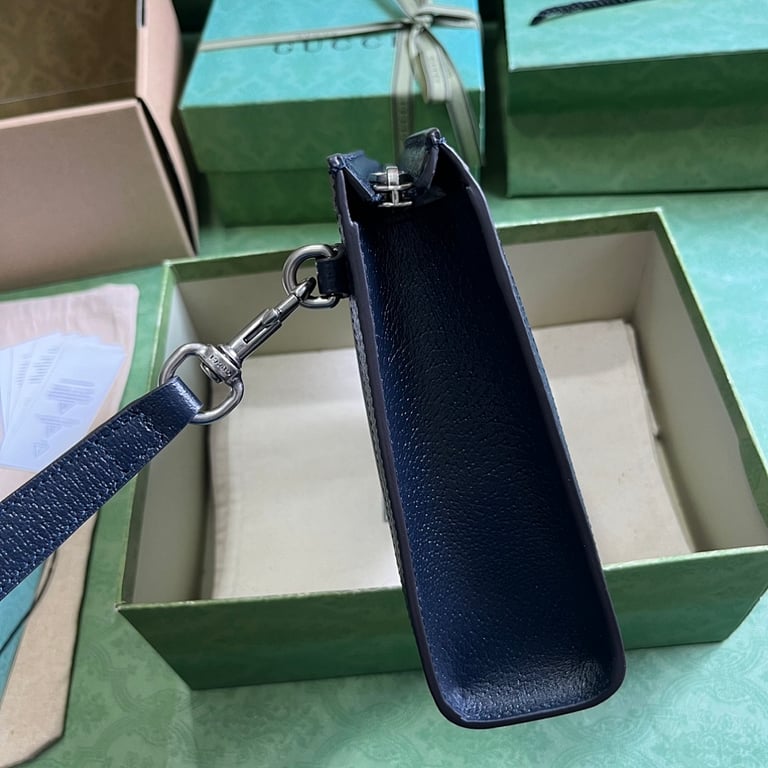 Gucci Ophidia GG Supreme Pouch Blue Grey - 7