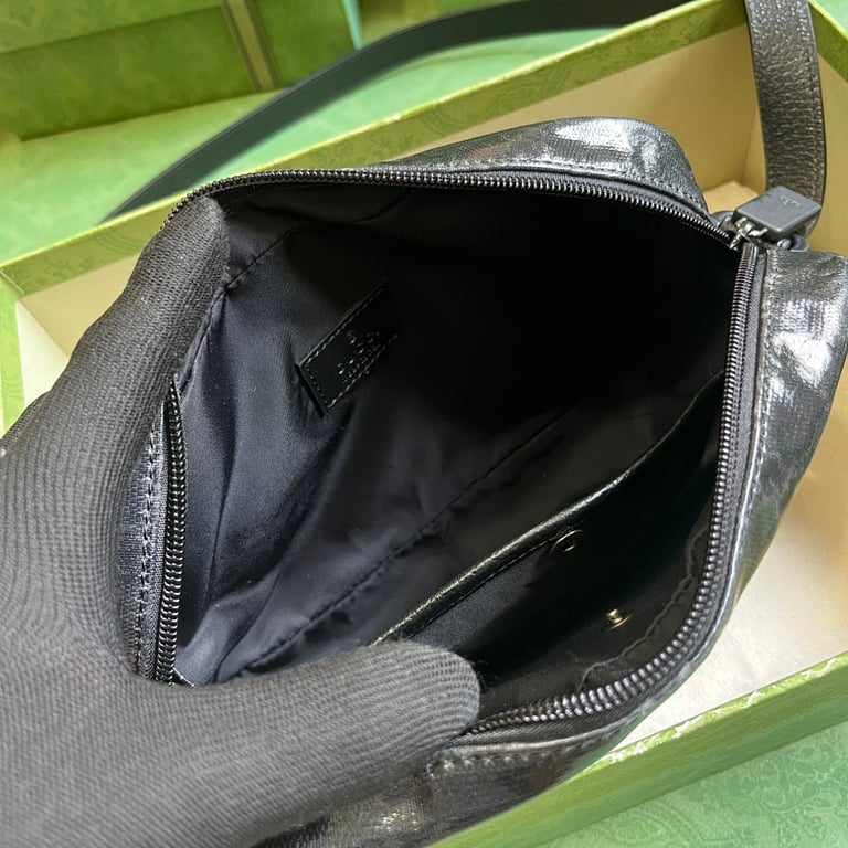 Gucci GG Crystal Canvas Mini Shoulder Bag Black - 4