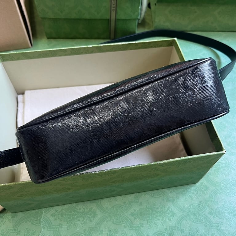 Gucci GG Crystal Canvas Mini Shoulder Bag Black - 8
