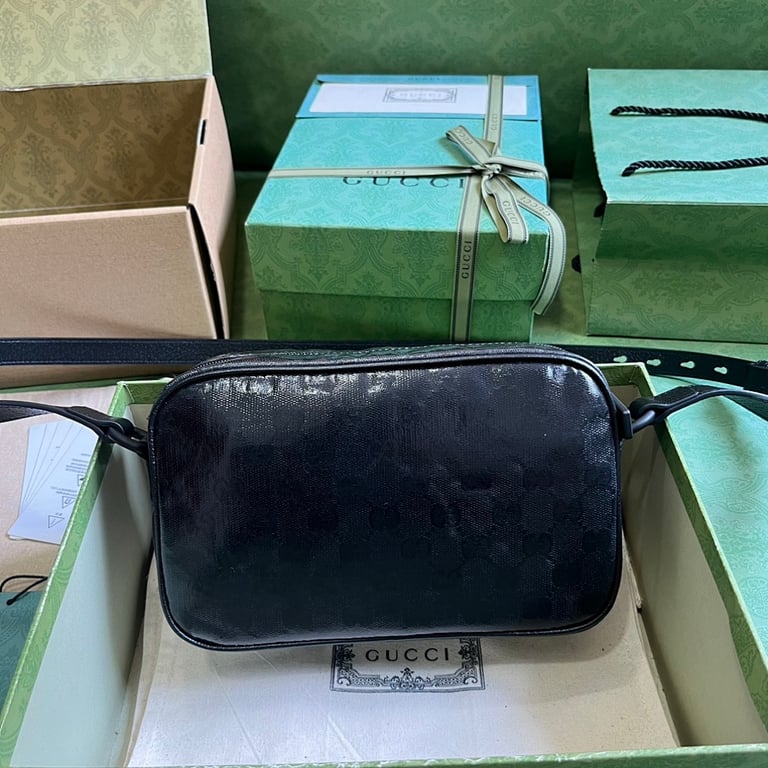 Gucci GG Crystal Canvas Mini Shoulder Bag Black - 9