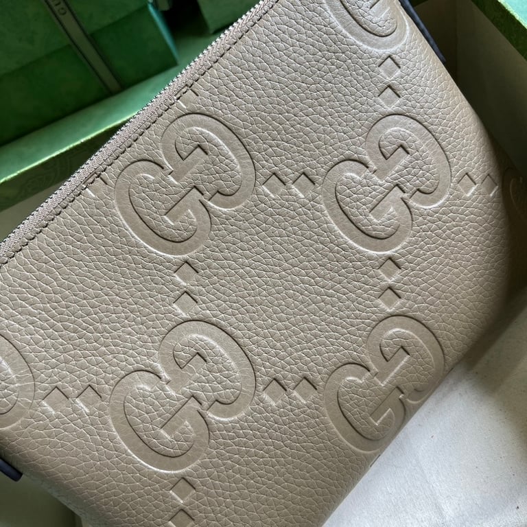 Gucci Jumbo GG Small Messenger Bag Grey - 6