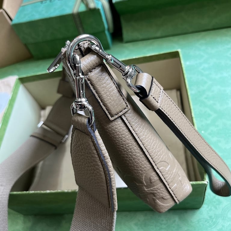 Gucci Jumbo GG Small Messenger Bag Grey - 7