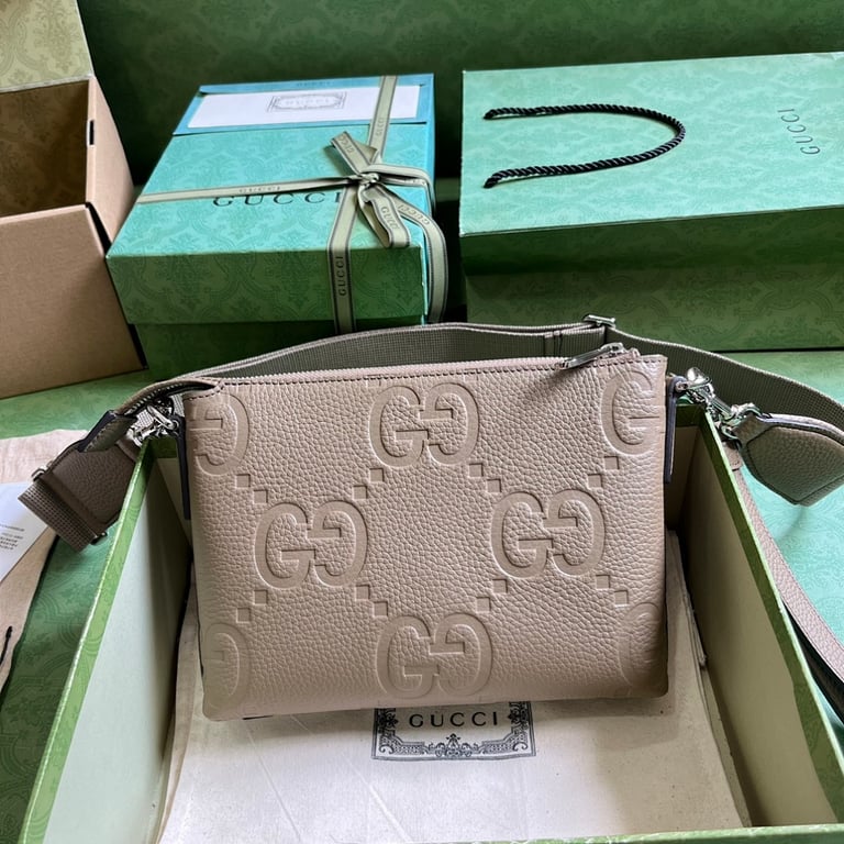 Gucci Jumbo GG Small Messenger Bag Grey - 9
