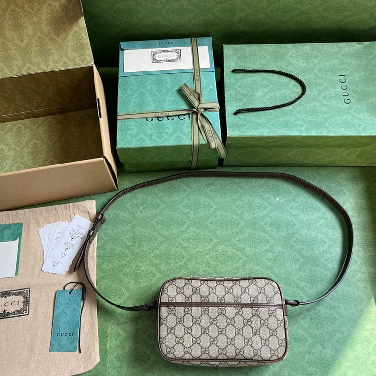 Gucci GG Supreme Mini Shoulder Bag Brown - 2