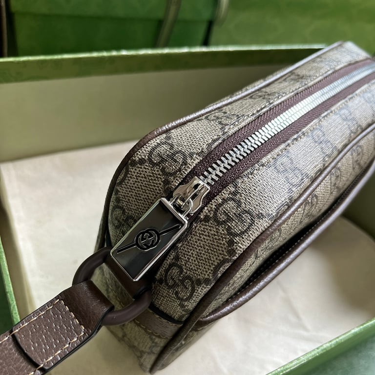 Gucci GG Supreme Mini Shoulder Bag Brown - 5