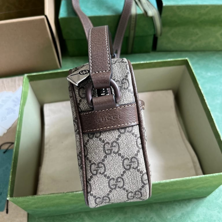 Gucci GG Supreme Mini Shoulder Bag Brown - 7