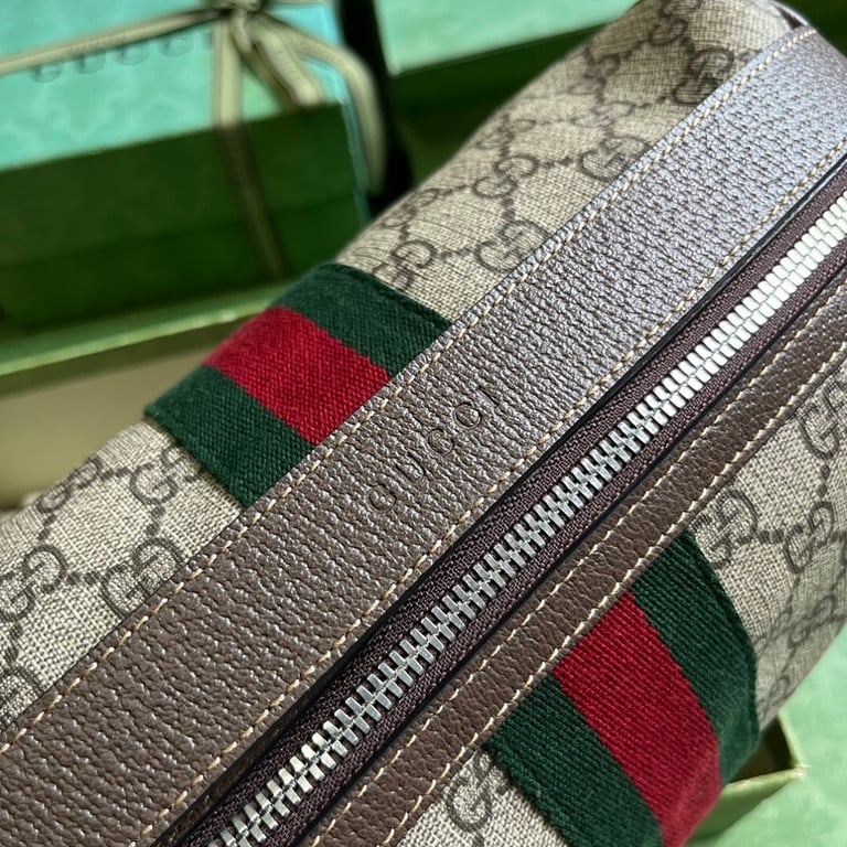 Gucci GG Supreme Web Toiletry Bag Beige Ebony - 6