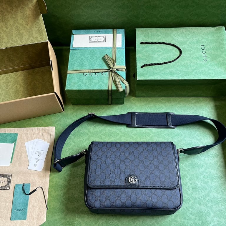Gucci Ophidia GG Supreme Messenger Bag Blue - 2