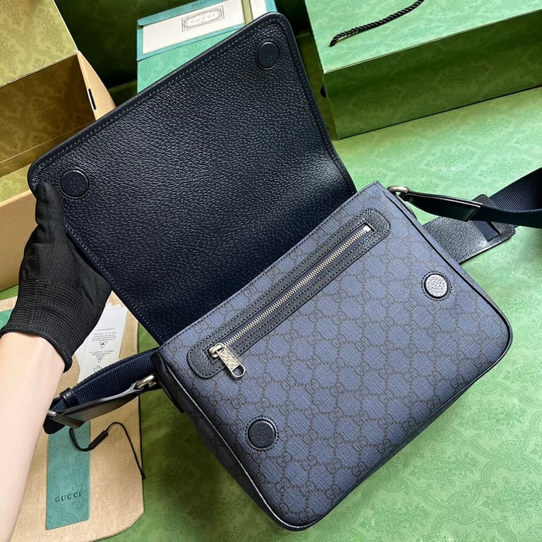 Gucci Ophidia GG Supreme Messenger Bag Blue - 4