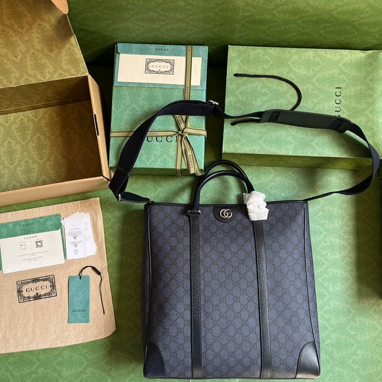 Gucci Ophidia Medium Tote GG Supreme Blue Black - 2