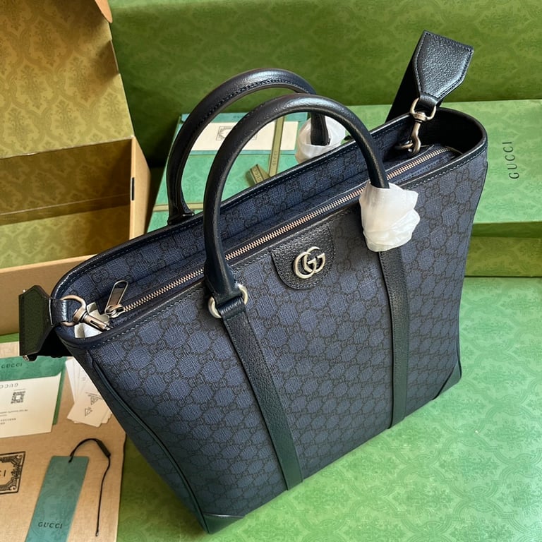 Gucci Ophidia Medium Tote GG Supreme Blue Black - 5