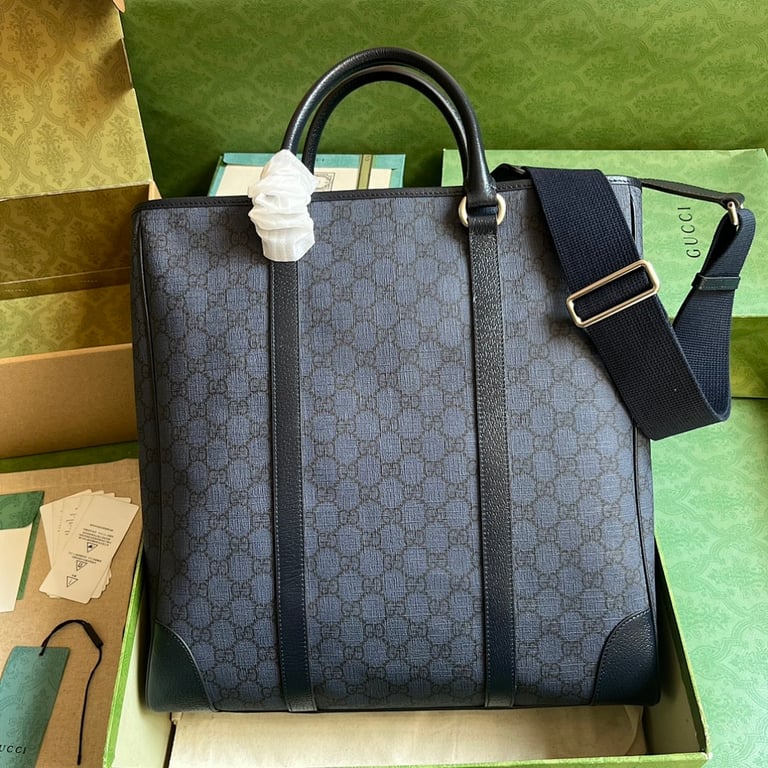 Gucci Ophidia Medium Tote GG Supreme Blue Black - 9