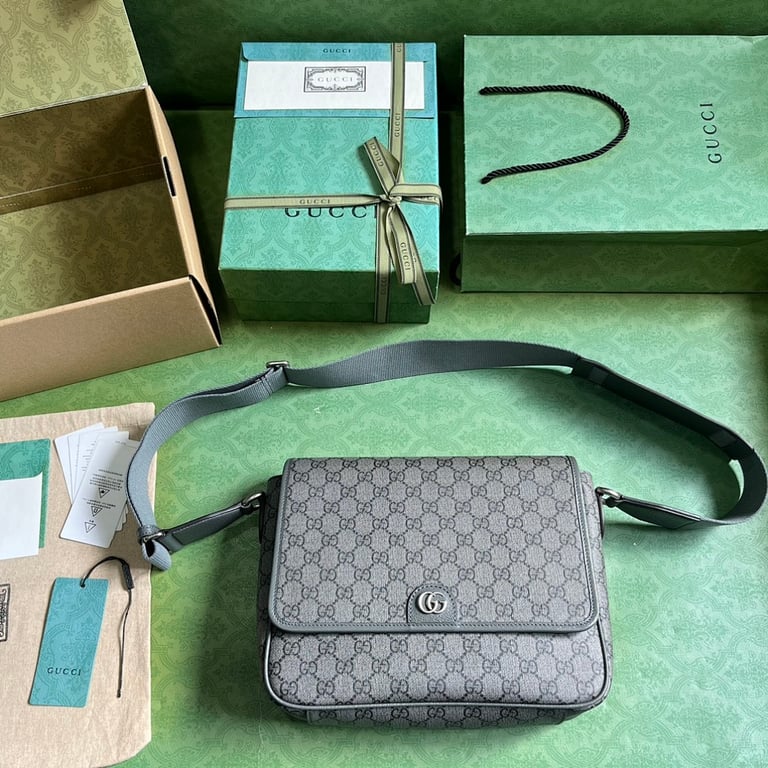 Gucci Ophidia GG Supreme Messenger Bag Grey Black - 2