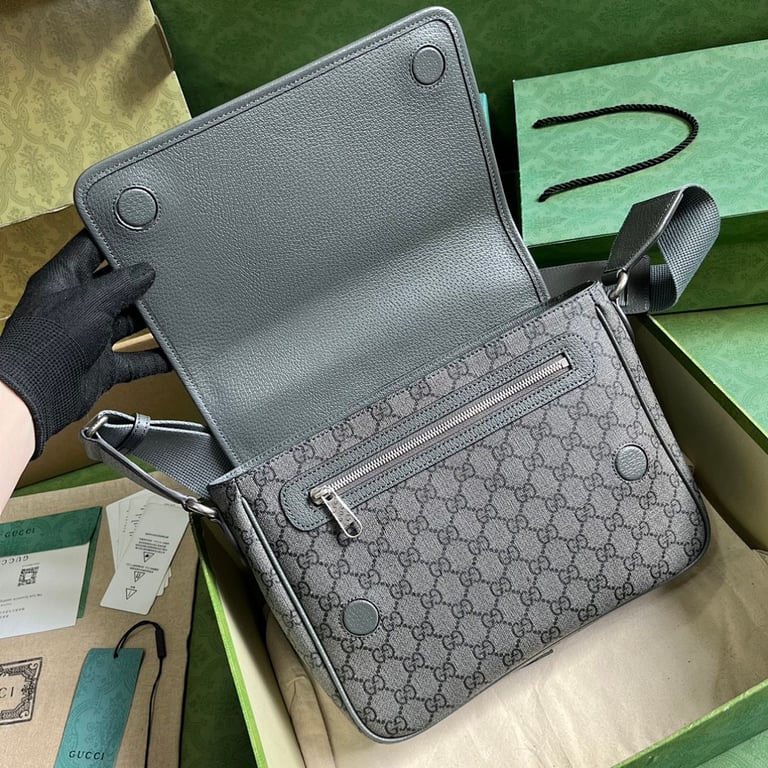 Gucci Ophidia GG Supreme Messenger Bag Grey Black - 4