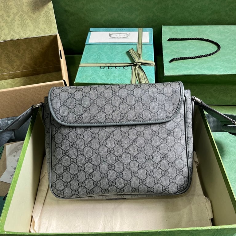 Gucci Ophidia GG Supreme Messenger Bag Grey Black - 9
