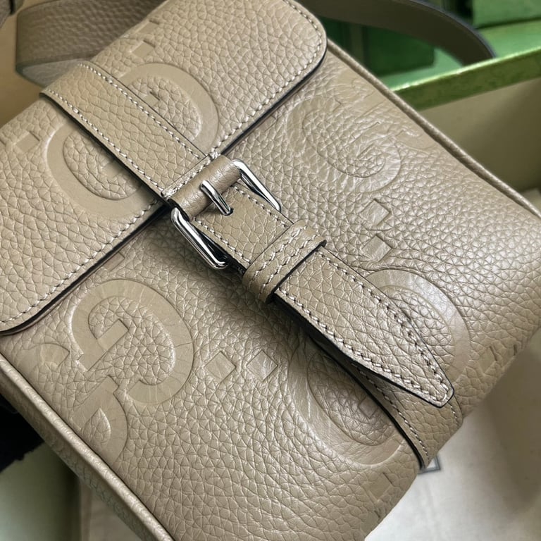 Gucci Jumbo GG Small Messenger Bag Grey - 6