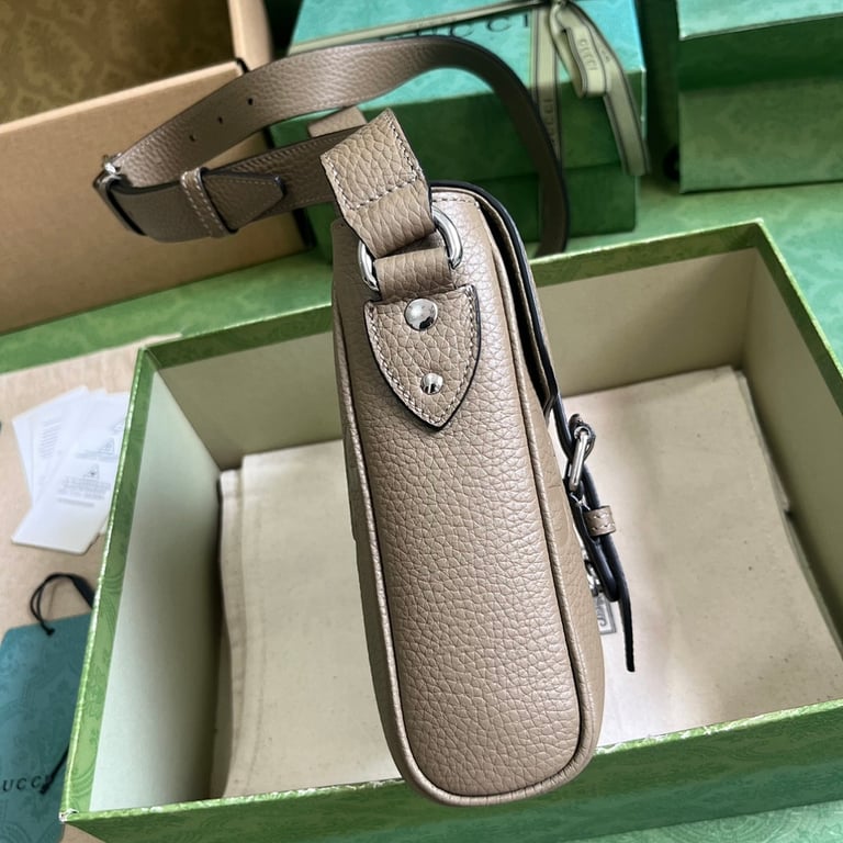 Gucci Jumbo GG Small Messenger Bag Grey - 7