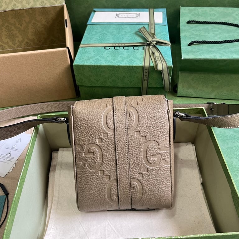 Gucci Jumbo GG Small Messenger Bag Grey - 9