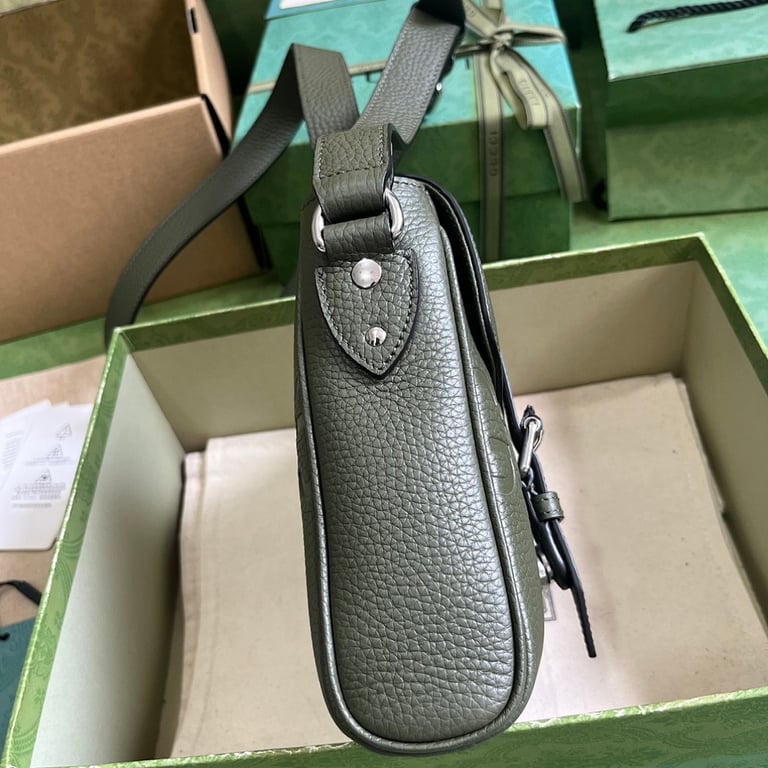 Gucci Jumbo GG Small Messenger Bag Dark Green - 7