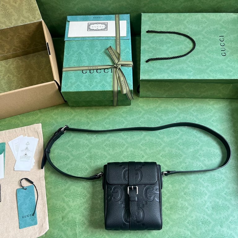 Gucci Jumbo GG Small Messenger Bag Black - 2