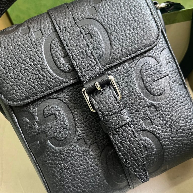 Gucci Jumbo GG Small Messenger Bag Black - 6